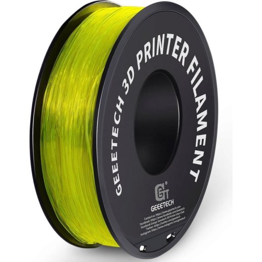 Filamento TPU GEEETECH 700-001-1429 Giallo 1,75 mm Alta Elasticità Trasparente