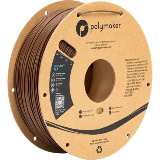 Filament PLA Polymaker PolyLite PA02052 Marron 1,75 mm Impression Facile