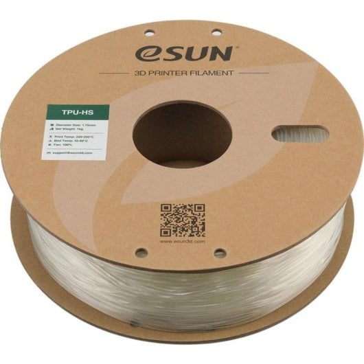 Filament TPU eSUN TPU-HS175T1P1 Transparent 1,75 mm Hochgeschwindigkeit Antibakteriell