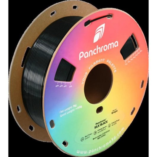 Filament PLA Polymaker Panchroma Silk Schwarz 1,75 mm Seidenglanz Leichte Verarbeitung