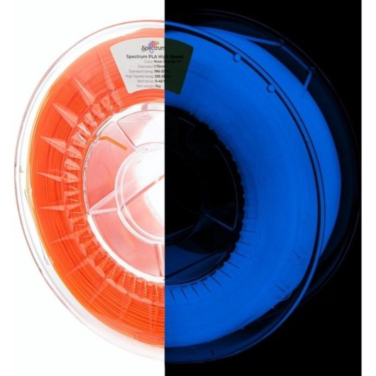 Filamento PLA High Speed Spectrum 81051 Naranja 1,75 mm Biodegradable UV Resistente