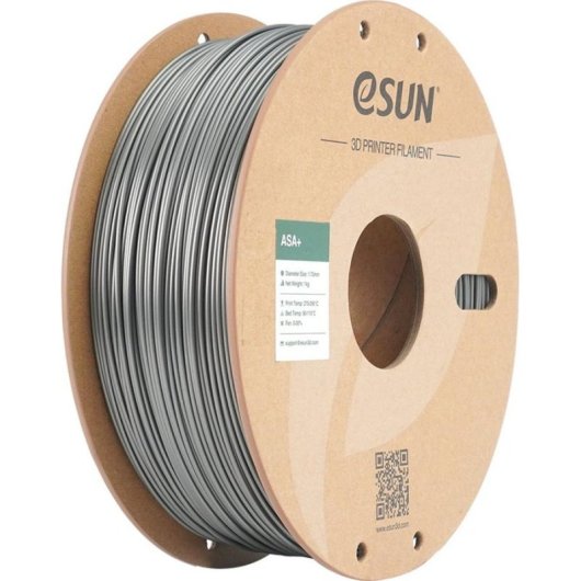 Filamento ASA eSUN ASA+ ASA+175S1P1 Cinza/Prateado 1,75 mm Exterior UV