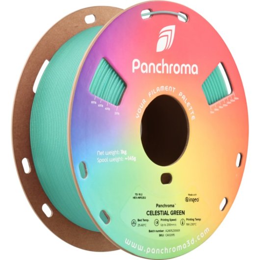 Filamento PLA Polymaker Panchroma Celestial Verde 1,75 mm Brillo Pastel Translúcido