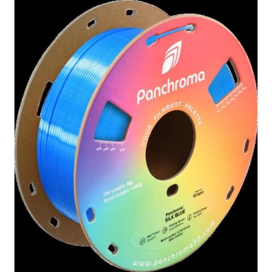 Filamento PLA Polymaker Panchroma Silk Azul 1,75 mm Acabado Sedoso Fácil Impresión