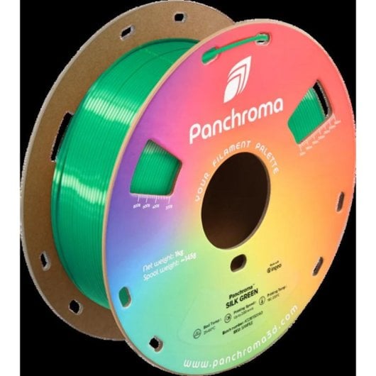 Filamento PLA Polymaker Panchroma Silk Verde 1,75 mm Acabado Sedoso Fácil Impresión