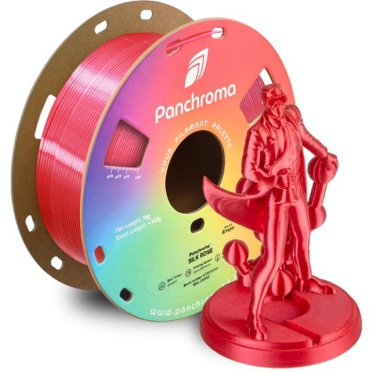 Filamento PLA Polymaker Panchroma Silk Rosa 1,75 mm Brillo Sedoso Fácil Impresión