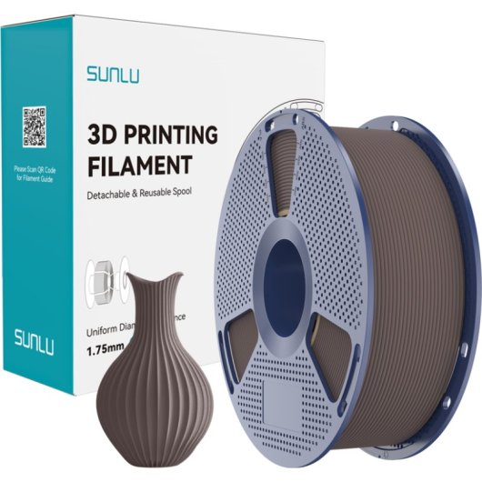 Filament PLA SUNLU 6933582314163 Marron 1,75 mm Finition Mate Haute Vitesse