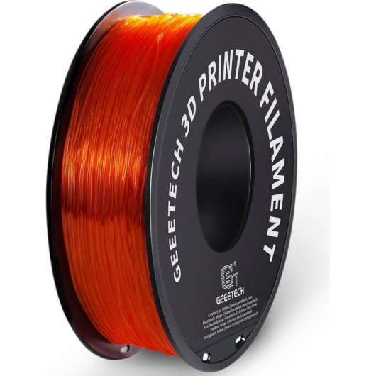 Filamento TPU GEEETECH 700-001-1426 Arancione 1,75 mm Flessibile Alta Trasparenza