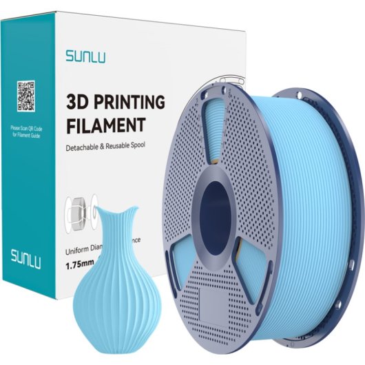 Filament PLA SUNLU 6933582314125 Bleu 1,75 mm Haute Vitesse Mat Robuste