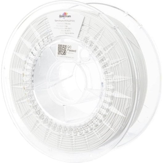 Filamento PET-G/PTFE Spectrum 80743 Blanco 1,75 mm Baja Fricción Fácil Impresión