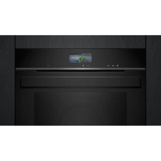 Horno elétrico Siemens HR976GMB1 71 L Inox Preto pirolítico vapor Wi-Fi
