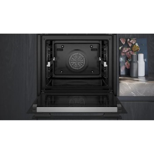 Horno elétrico Siemens HR976GMB1 71 L Inox Preto pirolítico vapor Wi-Fi