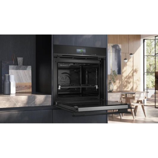 Horno elétrico Siemens HR976GMB1 71 L Inox Preto pirolítico vapor Wi-Fi