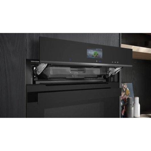 Horno elétrico Siemens HR976GMB1 71 L Inox Preto pirolítico vapor Wi-Fi
