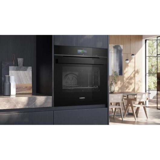 Horno elétrico Siemens HR976GMB1 71 L Inox Preto pirolítico vapor Wi-Fi