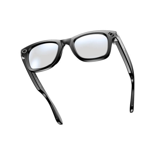 Owlotech KI-Brille mit Linsenfunktion, klares Glas, 8-MP-Kamera, Anrufe, Musik, Foto- und Videoaufnahme, Echtzeitübersetzung, Schwarz