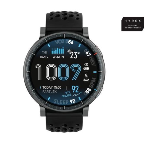 Amazfit Active Max Bluetooth NFC 48,5mm AMOLED Preto Resistente Água 5ATM Pulsómetro