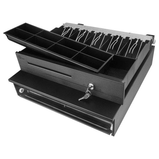 Cajón de Dinero Qian QOC-HON12-01 5 Billetes 8 Monedas Electrónico Negro