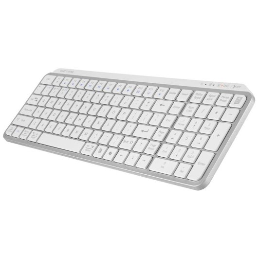 Mars Gaming Mk-silenkeys Teclado Inalámbrico Full-format Perfil Bajo Pc/mac Italiano Blanco