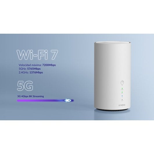 Router Strong 5GROUTERBE7200 5G Wi-Fi 7 7,2Gbps SIM Ethernet 2,5Gbps NFC