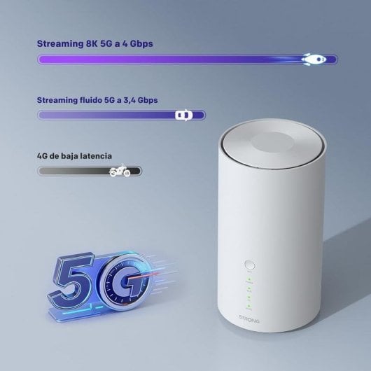 Router Strong 5G BE7200 Wi-Fi 7 7,2Gbps Ranura SIM NFC One Touch Ethernet 2,5Gbps