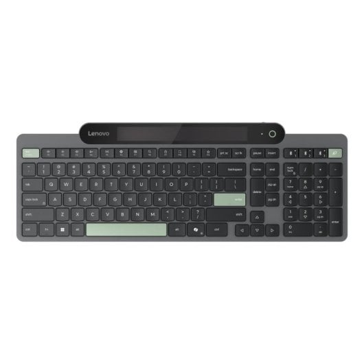 Teclado Lenovo Self-Charging Bluetooth de membrana español tamaño completo solar