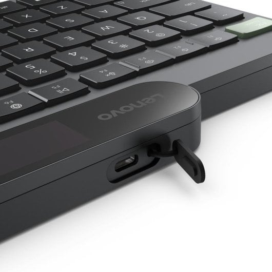 Teclado Lenovo Self-Charging Bluetooth de membrana español tamaño completo solar