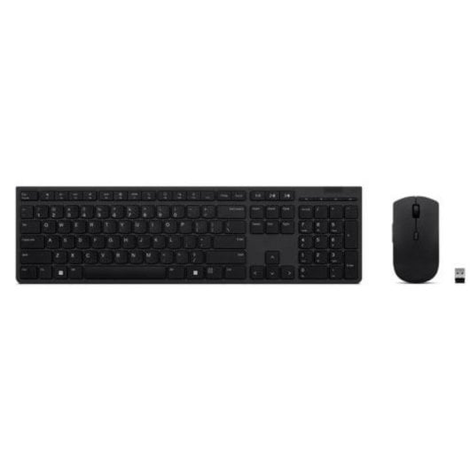 Tastatur Lenovo Wireless Set RF USB-Typ A Schwarz Layout DE mit optischem Sensor und 4000 dpi