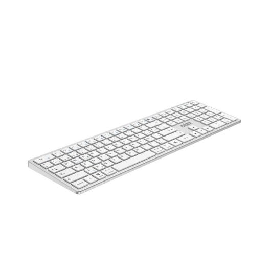 Teclado Nilox Pro Wireless de membrana Layout Español multifunción inalámbrico blanco
