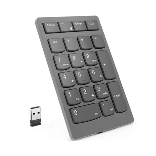 Teclado Lenovo 4Y41C33791 numérico inalámbrico RF ultradelgado layout español compatible universal batería recargable