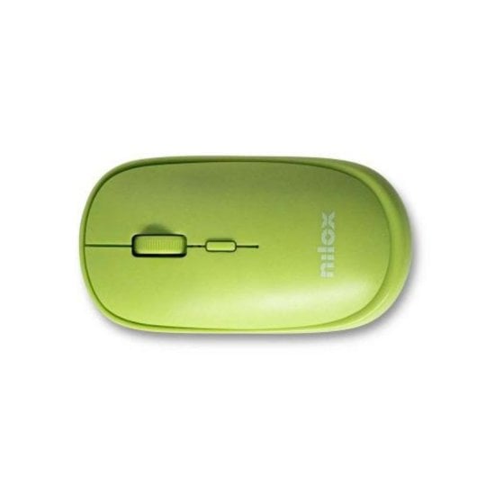 Ratón Nilox Inalámbrico USB-A 1600 DPI Verde Recargable 3 Botones