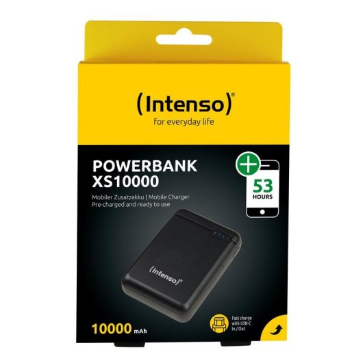 Batería externa Intenso XS10000 10000 mAh polímero de litio negra compacta