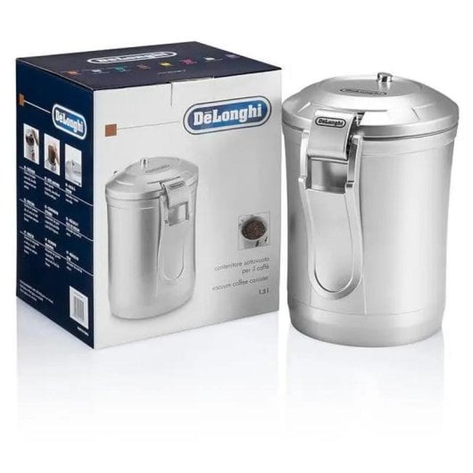 Recipiente de café DeLonghi DECC500 1,5 L hermético prateado