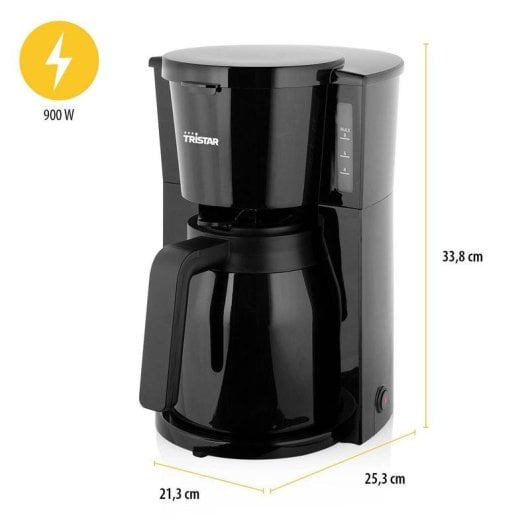 Caffettiera a filtro Tristar CM-1285 1L 900W design compatto funzione anti-goccia