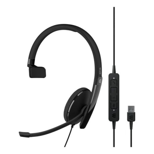 Casque Epos ADAPT 130 USB II filaire USB-A pour bureau avec microphone antibruit noir