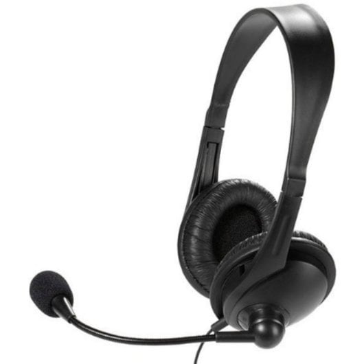 Auriculares Vivanco 36671 com fio Jack para escritório/call center, microfone integrado, pretos