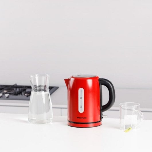Bouilloire électrique Taurus KE2402X 1L 2400W design vintage rouge sans fil
