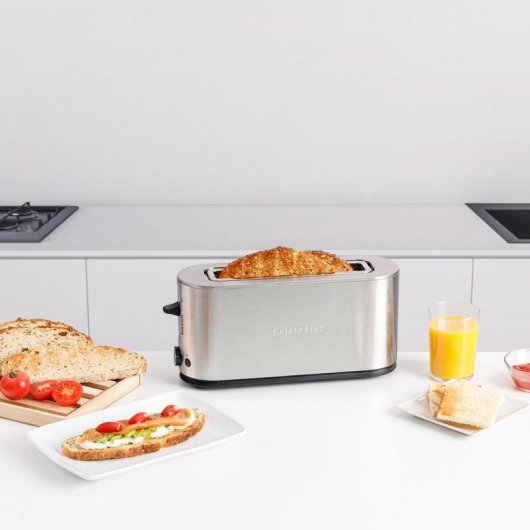 Broodrooster Taurus Mytoast Legend 1 extra brede lange sleuf 2 sneetjes 1000 W 7 bruiningsstanden roestvrij staal
