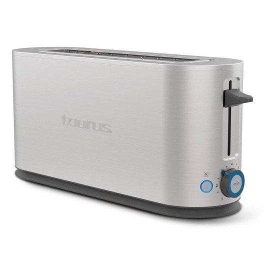 Broodrooster Taurus Mytoast Legend 1 extra brede lange sleuf 2 sneetjes 1000 W 7 bruiningsstanden roestvrij staal