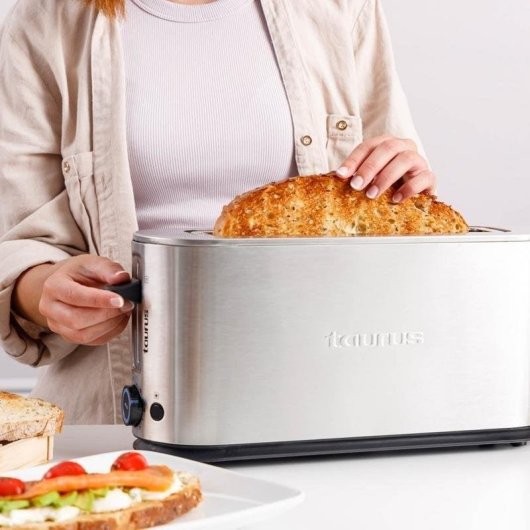 Broodrooster Taurus Mytoast Legend 1 extra brede lange sleuf 2 sneetjes 1000 W 7 bruiningsstanden roestvrij staal