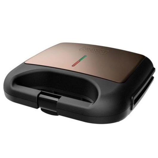 Sandwichera Black & Decker 750 W 2 Placas Acero Inoxidable Mango Frío