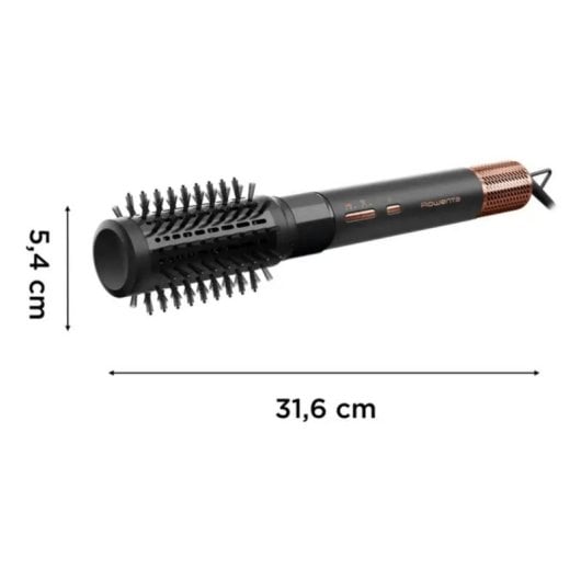 Brosse Soufflante Rowenta Air Shape UB9820E0 240W ionique céramique 3 températures 4 accessoires noir cuivre
