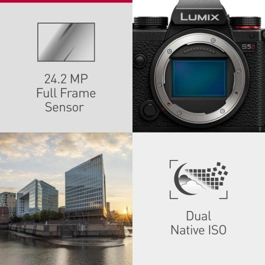 Câmara Mirrorless Panasonic Lumix S5 24.2MP 6000x4000mm Full-Frame 18-40mm WiFi Bluetooth