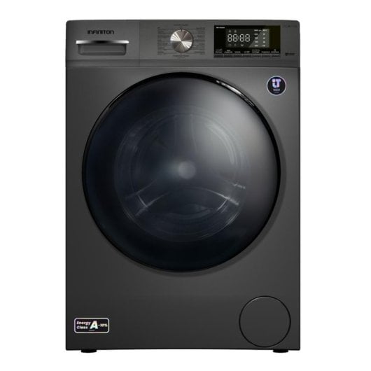 Lavadora Infiniton WM-S14DAN Carga Frontal 10 kg 1400 rpm Clase A Dark Inox Motor Inverter Vapor