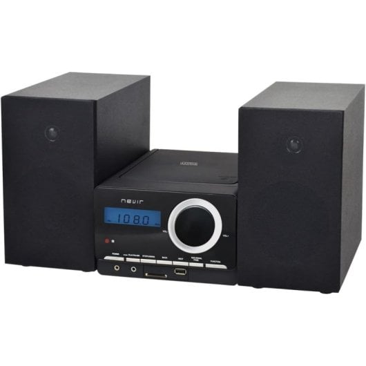 Micro Cadena Nevir NVR-407CDBT 8W RMS Radio CD Bluetooth USB SD Mando a Distancia