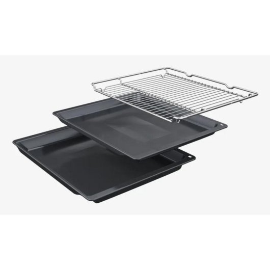Horno elétrico Bosch Serie 6 HBG536ES4 71L Preto Prata AirFry autolimpeza