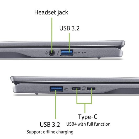 Laptop Acer NX.KYXEB.00C 14" Qualcomm Snapdragon X1P-42-100 16GB 1TB SSD Windows 11