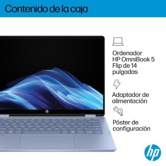 Portátil HP OmniBook 5 Flip 14-fp0014ns 14" Intel Core i5-1334U 16GB 512GB SSD Iris Xe Windows 11 Home