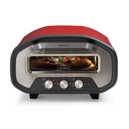 Forno per pizza Ariete 3901/00 rosso 430°C pietra refrattaria pala