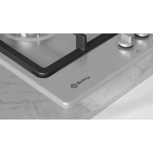 Plaque de cuisson Balay 3ETX563CB inox encastrable 3 foyers Wok GasStop